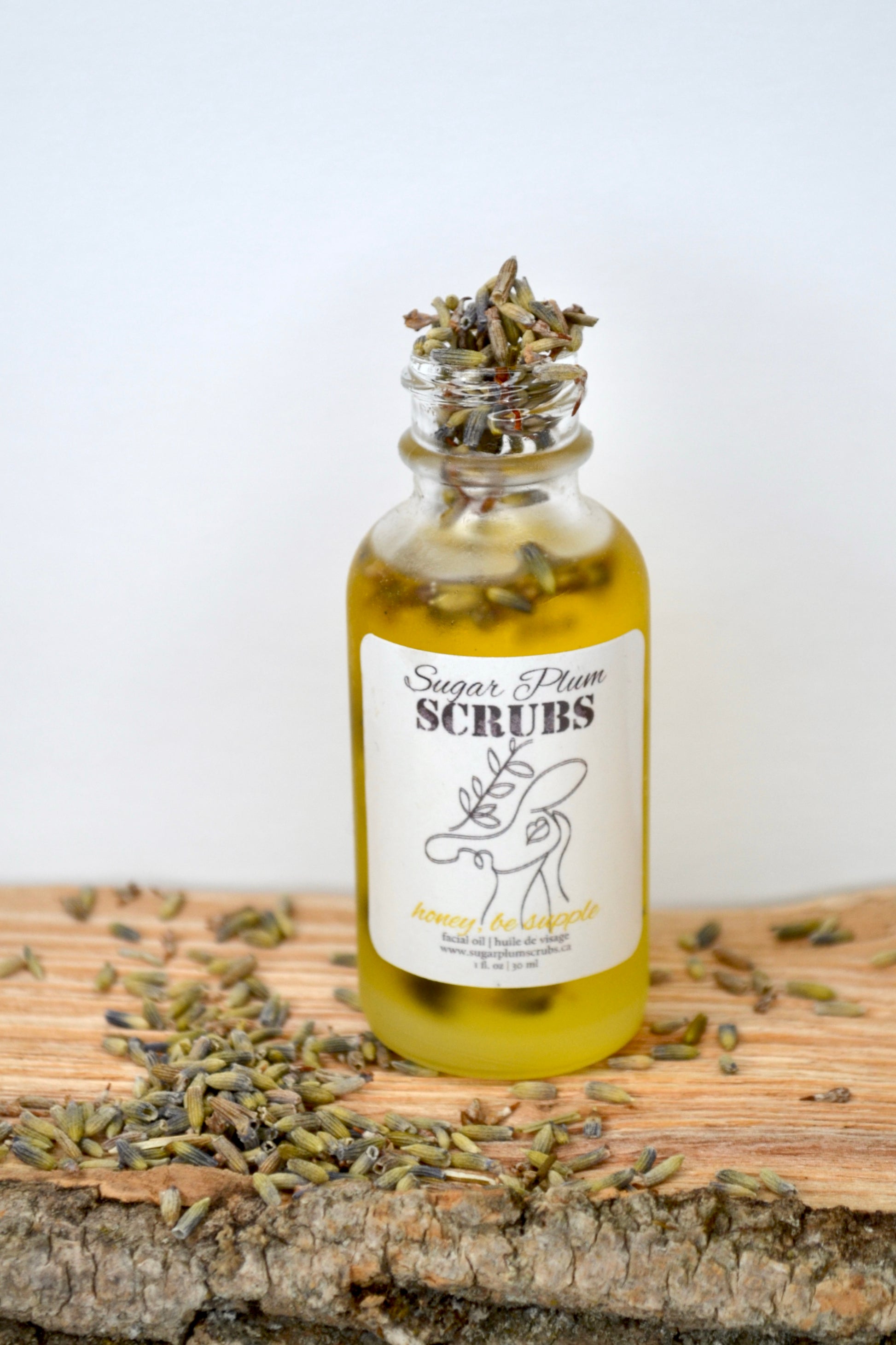 dried lavender infused facial oil for moisture and hydration